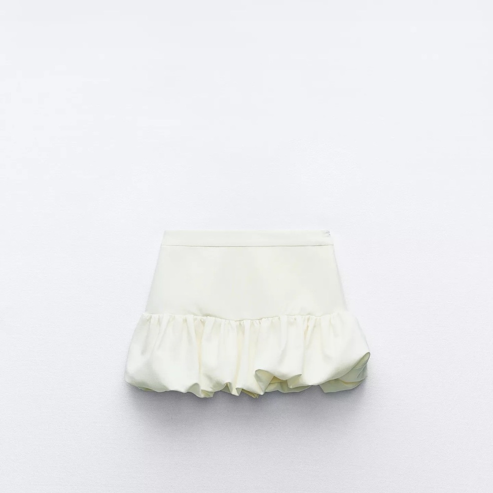 NEWWW ZARA SIZE XS LINEN BLEND BALOON SKIRT